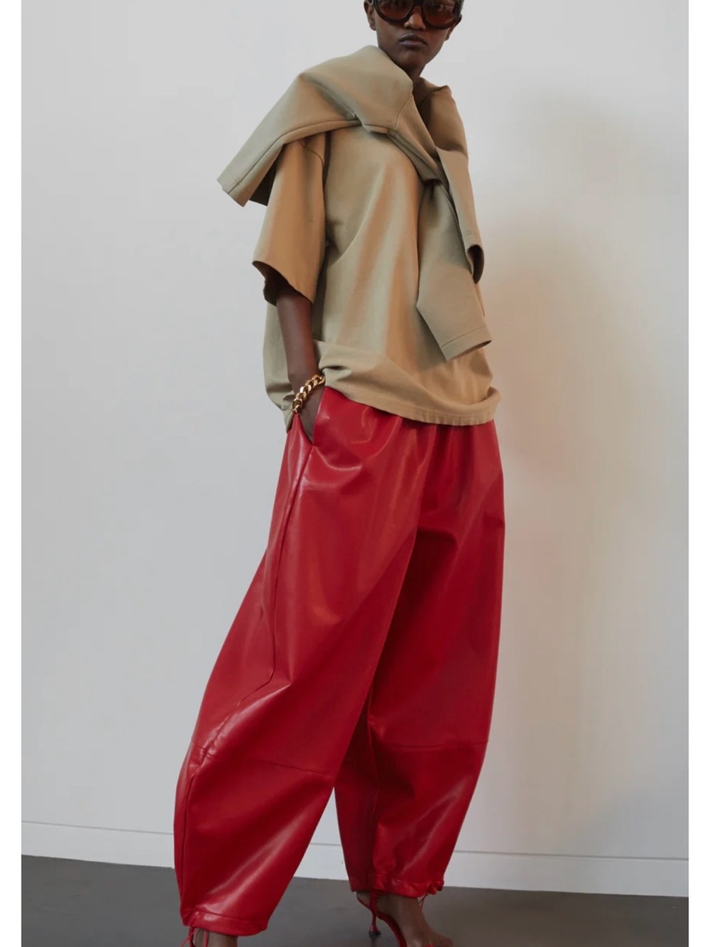 Frankie shop briar vegan leather balloon pants